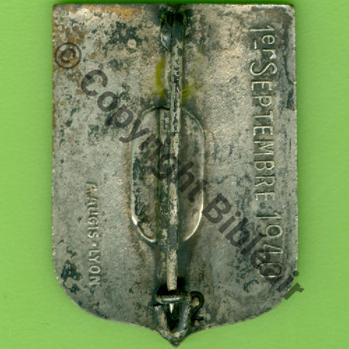 54e  ASSAUT  1940 Avril a Aout  A.AUGIS LYON 1Li en relief et 1er SEPTEMBRE 1940 Bol allonge Dos lisse Src.Y.GENTY 454Eur(x3) 